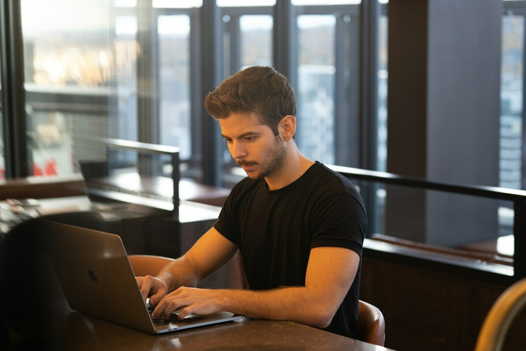 developer working on laptop